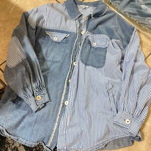 Denim Oversized Button Up